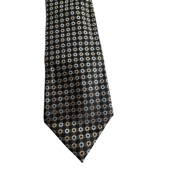 Versa Milan New York Men’s Hand Made Silk Tie Geometric Classic Neckwear Italy - Picture 1 of 5